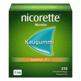 NICORETTE 2 mg de pastilhas elásticas de fruta fresca, 210 unidades