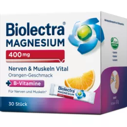 BIOLECTRA Magnésio 400 mg Nervos &amp; Músculos Vital, 30X1,9 g