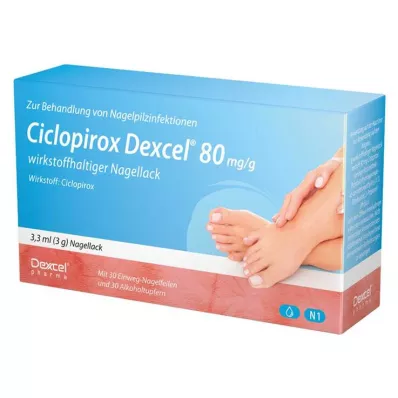 Ciclopirox Dexcel® 80 mg/g esmalte ativo, 3,3 ml
