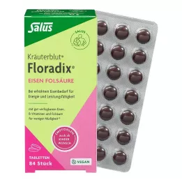 FLORADIX Comprimidos de ácido fólico com ferro, 84 cápsulas