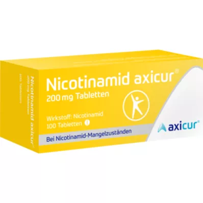 NICOTINAMID axicur 200 mg comprimidos, 100 unid