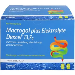 MACROGOL mais Electrólitos Dexcel 13,7 g PLE, 50 unid