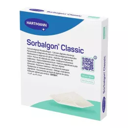 SORBALGON Compressa clássica de alginato de cálcio de 10x10 cm, 10 unidades