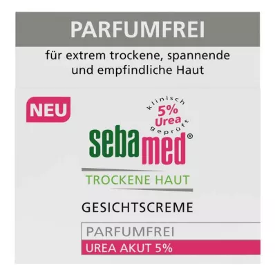 SEBAMED Creme facial sem perfume para pele seca, 50 ml