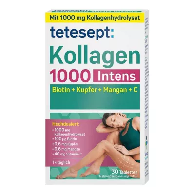TETESEPT Collagen 1000 Intens Tablets, 30 Cápsulas TETESEPT Collagen 1000 Intens Tablets, 30 Cápsulas