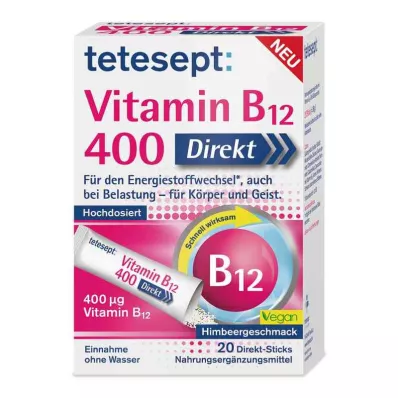 Tetesept Vitamina B12 400 Sticks Diretos (20 peças) Tetesept Vitamina B12 400 Sticks Diretos (20 peças)