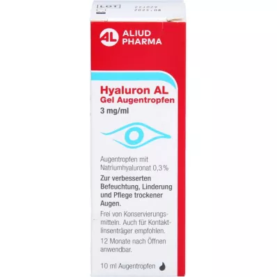 HYALURON AL Gel colírio 3 mg/ml, 1X10 ml