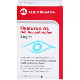 HYALURON AL Gel colírio 3 mg/ml, 2X10 ml