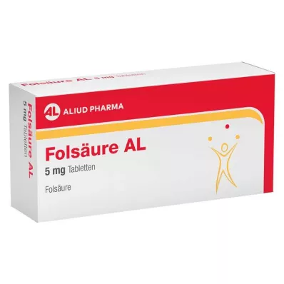Ácido fólico AL comprimidos de 5 mg, 20 unidades Ácido fólico AL comprimidos de 5 mg, 20 unidades