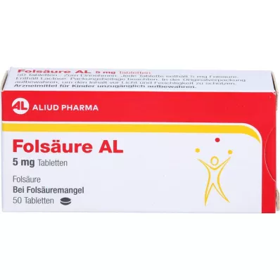 FOLSÄURE AL Comprimidos de 5 mg, 50 unidades