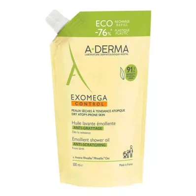 A-DERMA EXOMEGA CONTROL Recarga de óleo de duche, 500 ml A-DERMA EXOMEGA CONTROL Recarga de óleo de duche, 500 ml