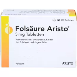 FOLSÄURE ARISTO Comprimidos de 5 mg, 100 unidades
