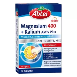ABTEI Magnésio 400+Potássio, 30 Cápsulas