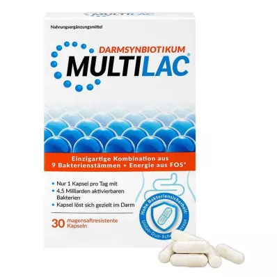 MULTILAC Intestinal synbiotic enteric-coated capsules, 30 pcs