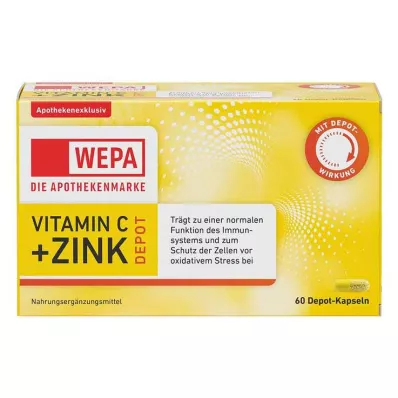 Wepa Cápsulas de Vitamina C + Zinco, 60 un