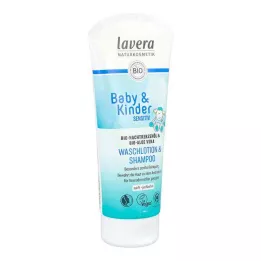 LAVERA Bebé &amp; Loção de lavagem sensível para crianças &amp; Champô, 200 ml