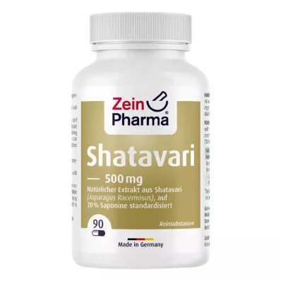 SHATAVARI Extrato 20 % 500 mg cápsulas, 90 unid