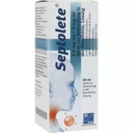 SEPTOLETE 1,5mg/ml + 5mg/ml spray oral, 30 ml