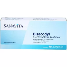 BISACODYL SANAVITA Supositórios de 10 mg, 6 unid