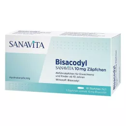 BISACODYL SANAVITA Supositórios de 10 mg, 10 unid