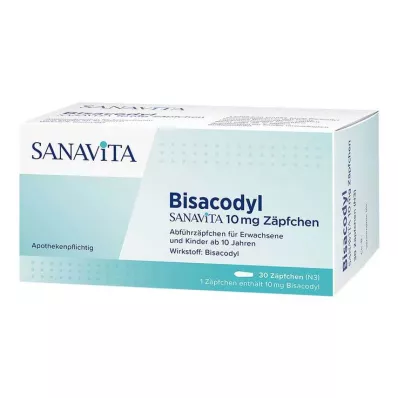 BISACODYL SANAVITA Supositórios de 10 mg, 30 unid BISACODYL SANAVITA Supositórios de 10 mg, 30 unid
