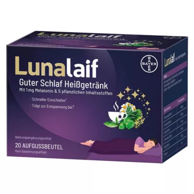 LUNALAIF Saqueta de bebida quente Good Sleep, 20 unidades