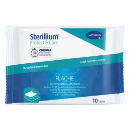 STERILLIUM Protect &amp; Care toalhetes desinfectantes para superfícies, 10 unidades