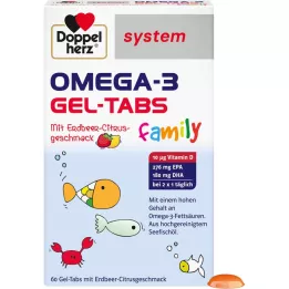 DOPPELHERZ Omega-3 Gel-Tabs família Erdb.Cit.system, 60 unid