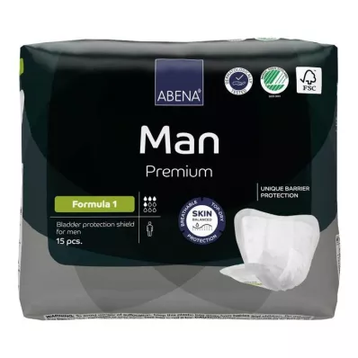 Palmilhas Abena Man Premium fórmula 1, 15 unidades Palmilhas Abena Man Premium fórmula 1, 15 unidades