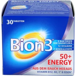 BION3 50+ Energy Tablets, 30 Cápsulas