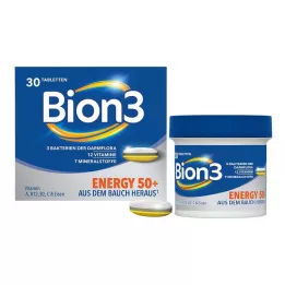 BION3 50+ Energy Tablets, 30 Cápsulas