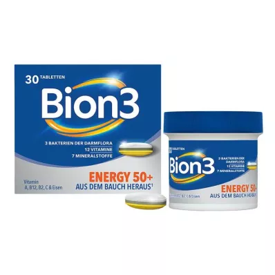 BION3 50+ Energy Tablets, 30 Cápsulas