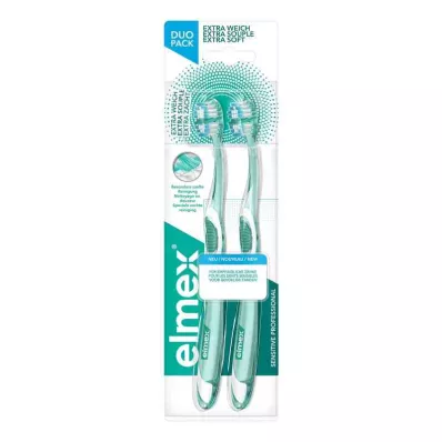 Pacote duplo de escova de dentes Elmex Sensitive Professional (2 peças) Pacote duplo de escova de dentes Elmex Sensitive Professional (2 peças)