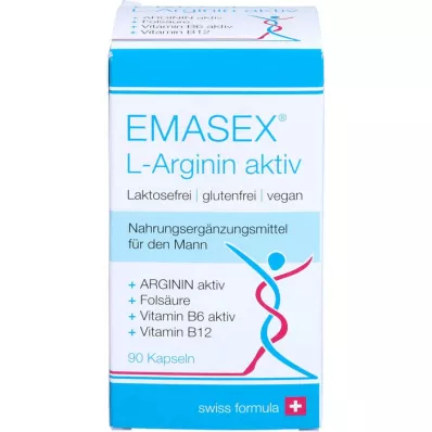 EMASEX L-Arginina cápsulas activas, 90 Cápsulas