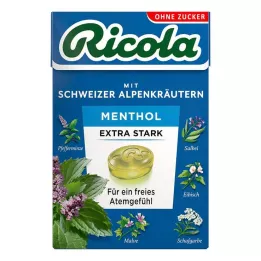 RICOLA o.Z.Box rebuçados extra fortes de mentol, 50 g