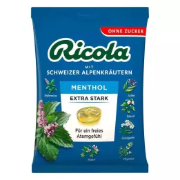 RICOLA o.Z.Beutel Mentol rebuçados extra fortes, 75 g