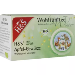 H&amp;S Winter Tea Saco de filtro de especiarias orgânicas de maçã, 20X2,0 g