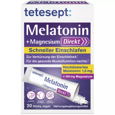 TETESEPT Melatonina + Magnésio Direct Sticks, 20 unidades