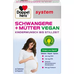 DOPPELHERZ Syst. vegan para grávidas+mães, combipack, 60 peças