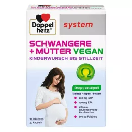 DOPPELHERZ Syst. vegan para grávidas+mães, combipack, 60 peças