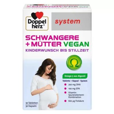 DOPPELHERZ Syst. vegan para grávidas+mães, combipack, 60 peças DOPPELHERZ Syst. vegan para grávidas+mães, combipack, 60 peças