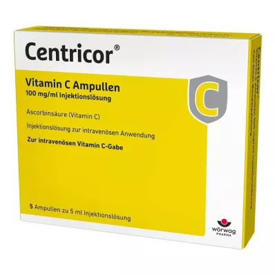 Centricor® Ampolas de vitamina C 100 mg/ml solução injetável, 5X5 ml