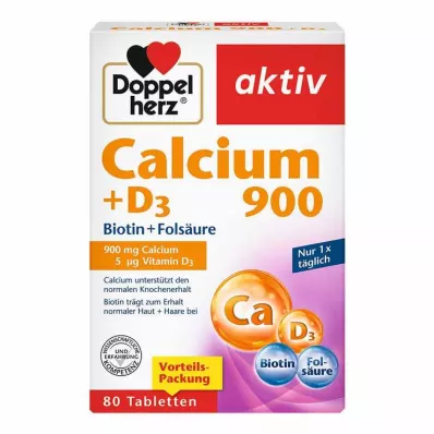 DOPPELHERZ Cálcio 900+D3 Comprimidos, 80 Cápsulas DOPPELHERZ Cálcio 900+D3 Comprimidos, 80 Cápsulas