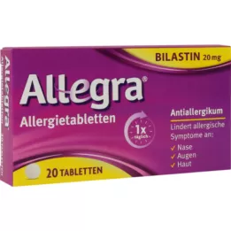 ALLEGRA Comprimidos para alergia 20 mg comprimidos, 20 unid