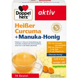 DOPPELHERZ Açafrão-da-terra quente + mel de Manuka em grânulos, 10 unid