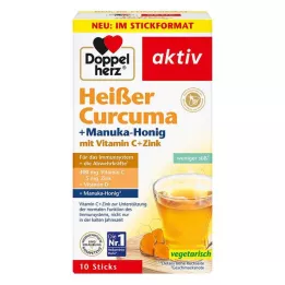 DOPPELHERZ Açafrão-da-terra quente + mel de Manuka em grânulos, 10 unid