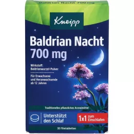 KNEIPP Valerian night 700 mg comprimidos revestidos por película, 30 unid