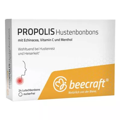 BEECRAFT Rebuçados de própolis para a tosse, 24 unid