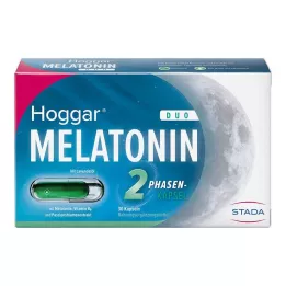 HOGGAR Melatonina DUO Cápsulas para dormir, 30 Cápsulas
