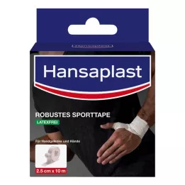 HANSAPLAST Fita desportiva robusta 2,5 cmx10 m branca, 1 unid